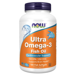 Ultra Omega-3 Fish Oil - 180 Softgels Now Foods