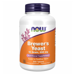 Brewers Yeast 10 grain 650mg - 200 tabs Now Foods