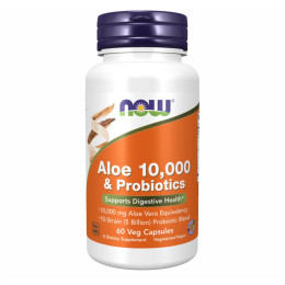 Aloe Vera 10000 & Probiotics - 60 vcaps Now Foods