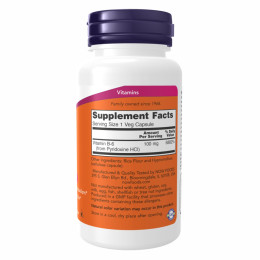 B-6 100mg - 250 vcaps Now Foods