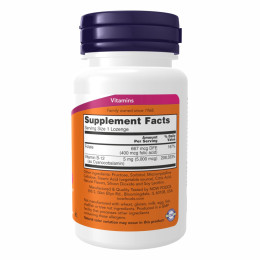 B-12 5000mcg + Folic - 60 lozenges Now Foods