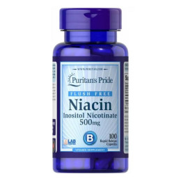 Flush Free Niacin 500mg - 100 caps Puritans Pride