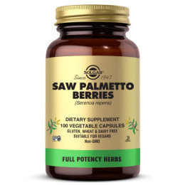 Со Пальметто ягоди Solgar (Saw Palmetto Berries) 100 капсул на рослинній основі