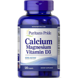 Кальцій магній вітамін Д3, Calcium Magnesium Vitamin D3, Puritan's Pride, 120 таблеток