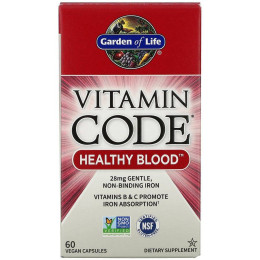 Очищение крови Garden of Life (Vitamin Code Heathy Blood) 60 капсул