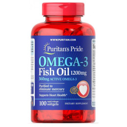 Риб'ячий жир Омега-3 Puritan's Pride (Omega-3 Fish Oil) 1200 мг 100 капсул