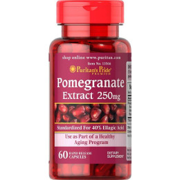 Екстракт граната, Pomegranate Extract, Puritan's Pride, 250 мг, 60 капсул