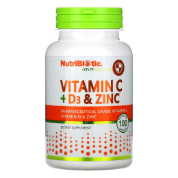 Vitamin C+D3 & Zinc - 100 caps Nutribiotic