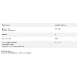 Vitamin E 268 mg (400 IU) Mixed - 100 softgels Solgar