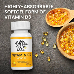 ULTRAVIT Vitamin D3 4000iu 120soft VPLab