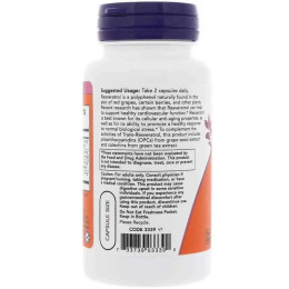 Ресвератрол NOW Resveratrol 50 mg 60 Veg Capsules NOW