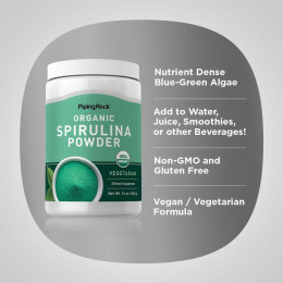 Спирулина Piping Rock Spirulina Powder (Organic) 454 g Piping Rock