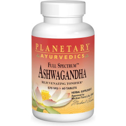 Ашваганда Planetary Herbals Ayurvedics, Full Spectrum Ashwagandha, 570 mg, 60 Tablets Planetary Herbals