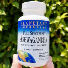 Ашваганда Planetary Herbals Full Spectrum Ashwagandha, 570 mg, 60 Tablets Planetary Herbals