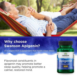 Апигенин Swanson Apigenin, 50 mg, 90 Capsules Swanson