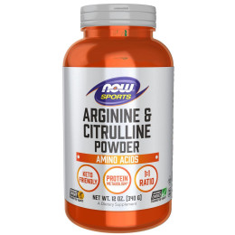 Аргинин и цитруллин NOW Sports Arginine and Citrulline Powder 340 g NOW