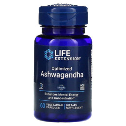 Оптимизированный экстракт ашвагандха, Optimized Ashwagandha Extract, Life Extension, 60 капсул