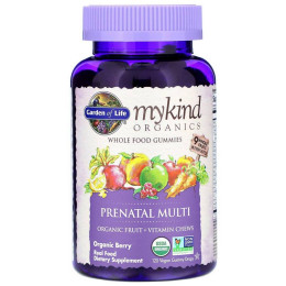 Мультивитамины для беременных органик для веганов вкус ягод Garden of Life (Prenatal Multi Mykind Organics) 120 жевательных конфет