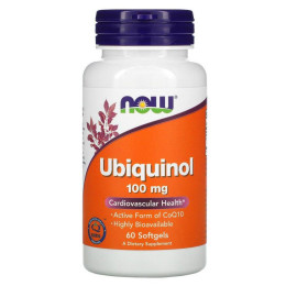 Убихинол Now Foods (Ubiquinol) 100 мг 60 капсул