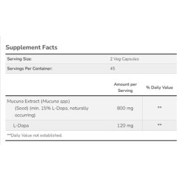 Dopa Mucuna - 90vcaps Now Foods