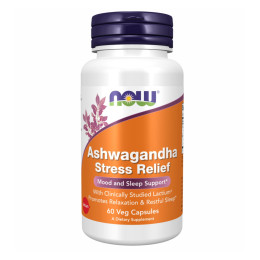 Ashwagandha Stress Relief - 60 vcaps Now Foods