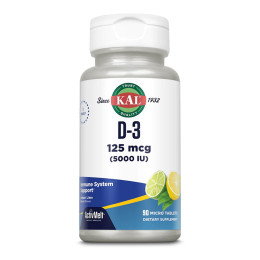 D-3 5000 IU 125mcg - 90 tabs Lemon Lime KAL