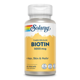 Biotin 5000mcg - 60 vcaps Solaray