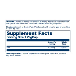 Biotin 5000mcg - 60 vcaps Solaray