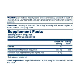 Magnesium Glycinate 350mg - 120 vcaps Solaray