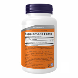 Lysine 500mg - 100 vcaps Now Foods