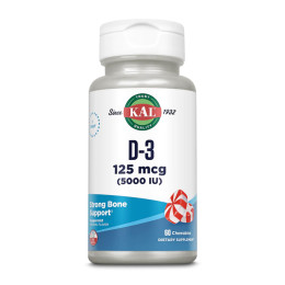 D-3 5000 IU 125mcg - 60 chewables KAL