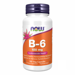 B-6 100mg - 100 caps Now Foods