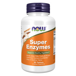 Super Enzymes - 90 tabs Now Foods