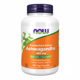 Ashwagandha 450 mg - 180 vcaps Now Foods