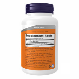 GABA 750 mg - 200 vcaps Now Foods