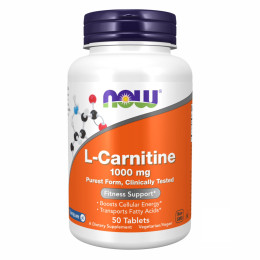 L-Carnitine 1000 mg - 50 tabs Now Foods