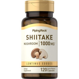 Shiitake Mushroom, 1000 mg, 120 Quick Release Capsules Piping Rock