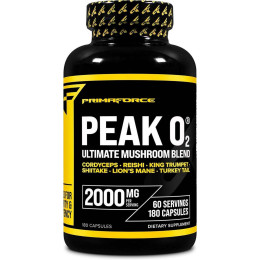 Харчова добавка Primaforce Peak O2, Ultimate Mushroom Blend, 2,000 mg , 180 Capsules (666 mg per Capsule) Primaforce