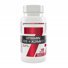 Вітамін D3 і Вітамін K2 7 Nutrition Vitamin D3 2000 IU + K2 MK-7 50 mcg 120caps 7Nutrition