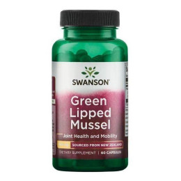 Зелені мідії Swanson Green Lipped Mussel 500 mg  60 Capsules Swanson