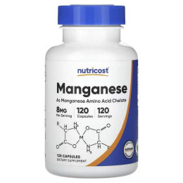 Марганець Nutricost Manganese 8 mg 120 Capsules