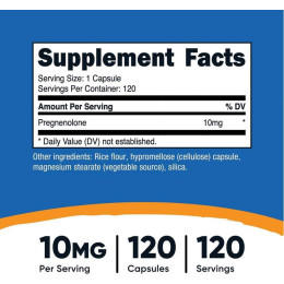 Прегненолон Nutricost Pregnenolone 10 mg 120 Capsules