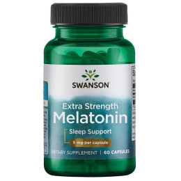 Extra Strength Melatonin, 5 mg, 60 Capsules Swanson