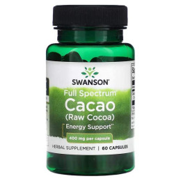 Full Spectrum Cacao (Raw Cocoa), 400 mg , 60 Capsules Swanson