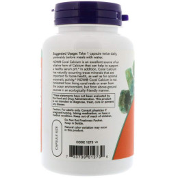 Коралловый кальций NOW Foods Coral Calcium Plus 100 Veg Capsules NOW