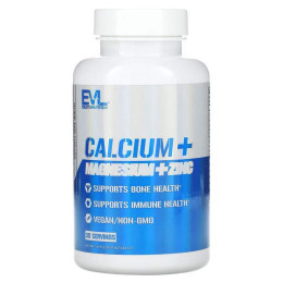 Кальцій, магній та цинк Evlution Nutrition Calcium + Magnesium + Zinc 60 Tablets Evlution Nutrition