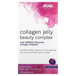 Колаген NOW Solutions Collagen Jelly Beauty Complex 10 Jelly Sticks*20 g (Sweet Plum) NOW