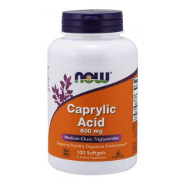 Каприловая кислота NOW Foods Caprylic Acid 600 mg 100 softgels NOW