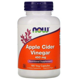 Яблочный уксус NOW Apple Cider Vinegar 450 mg 180 caps NOW