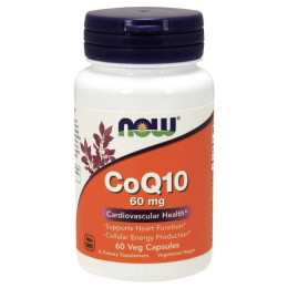 Коэнзим Q10 NOW CoQ10 60 mg 60 caps NOW